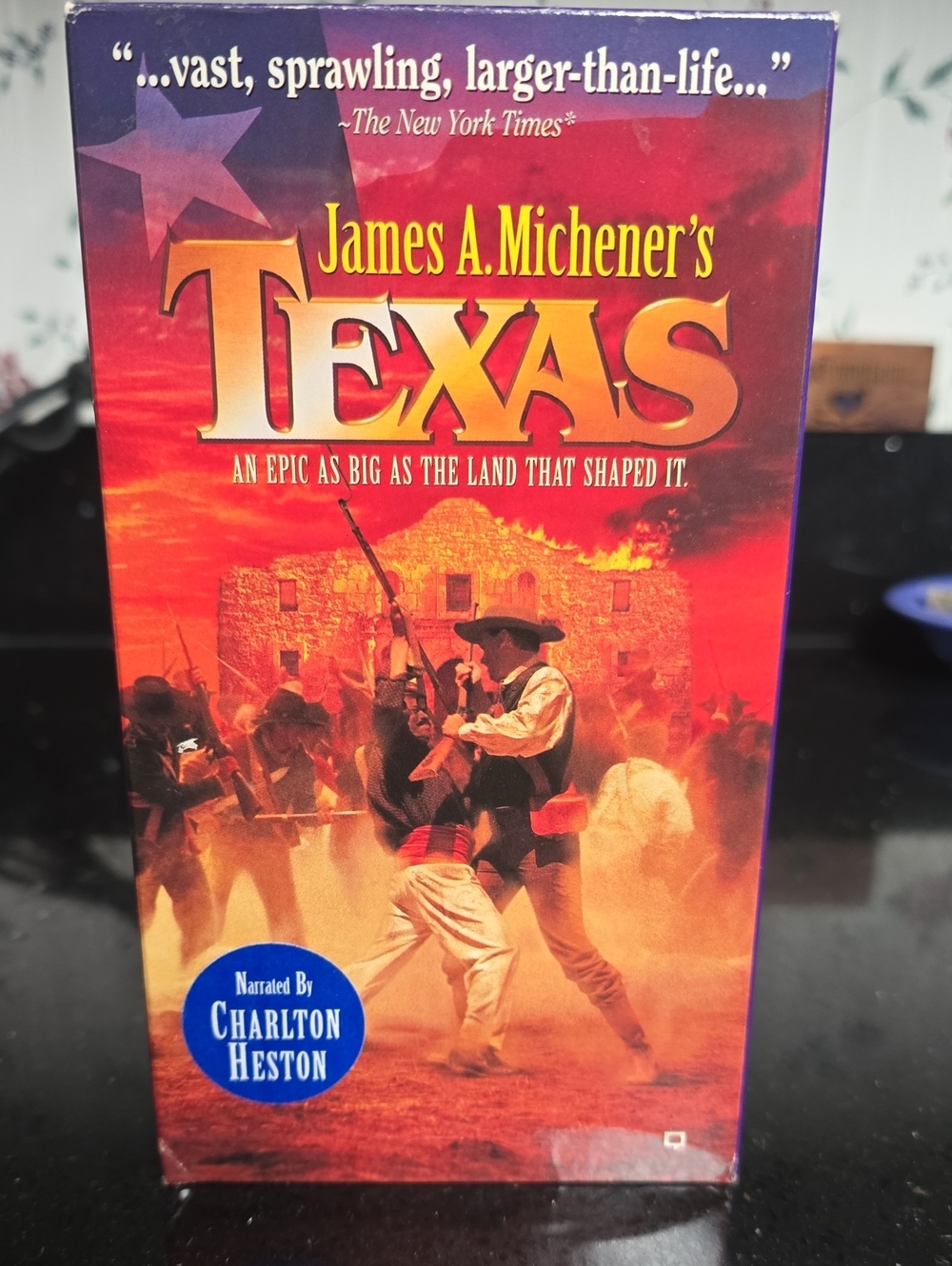 Vintage. 1994 Texas Narrated by Charlton Heston 2 VHS Tape Set In Sleeve